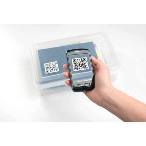 Etichette adesive Avery in carta bianca coprente per stampa QR code 20 et/foglio 45x45 mm -conf. 25 fogli L7121-25